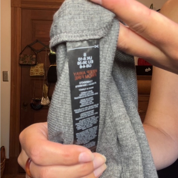 ASOS Gray Ribbed Sleeveless Top - Picture 3 of 4